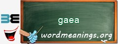 WordMeaning blackboard for gaea